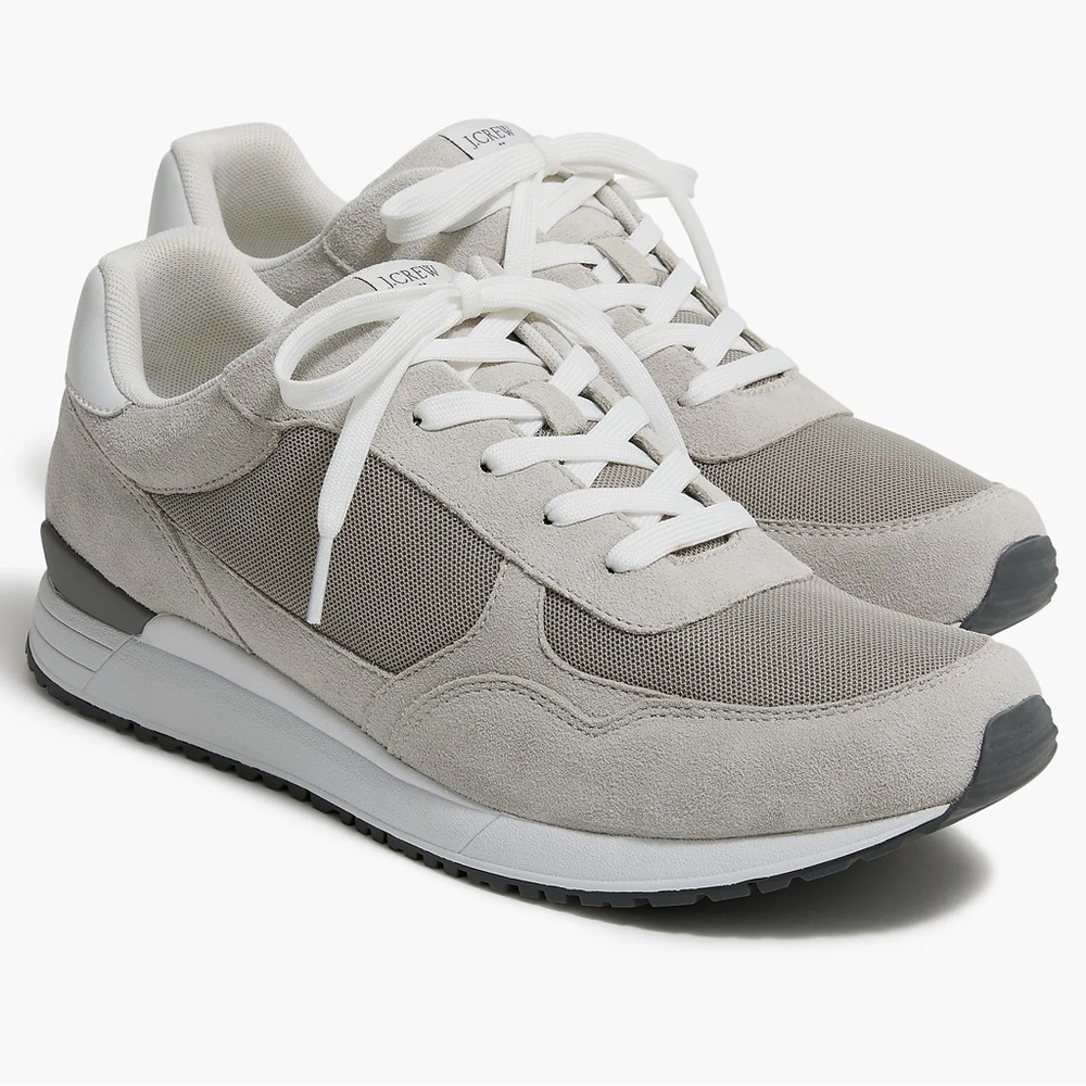 J. Crew Factory Gray and White Men's Sneakers